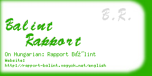 balint rapport business card